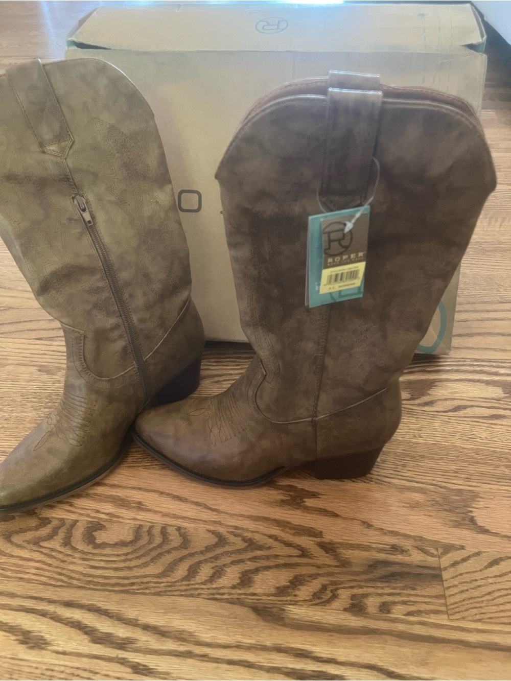 Roper Women's Nettie-Tan Western Cowboy Boots